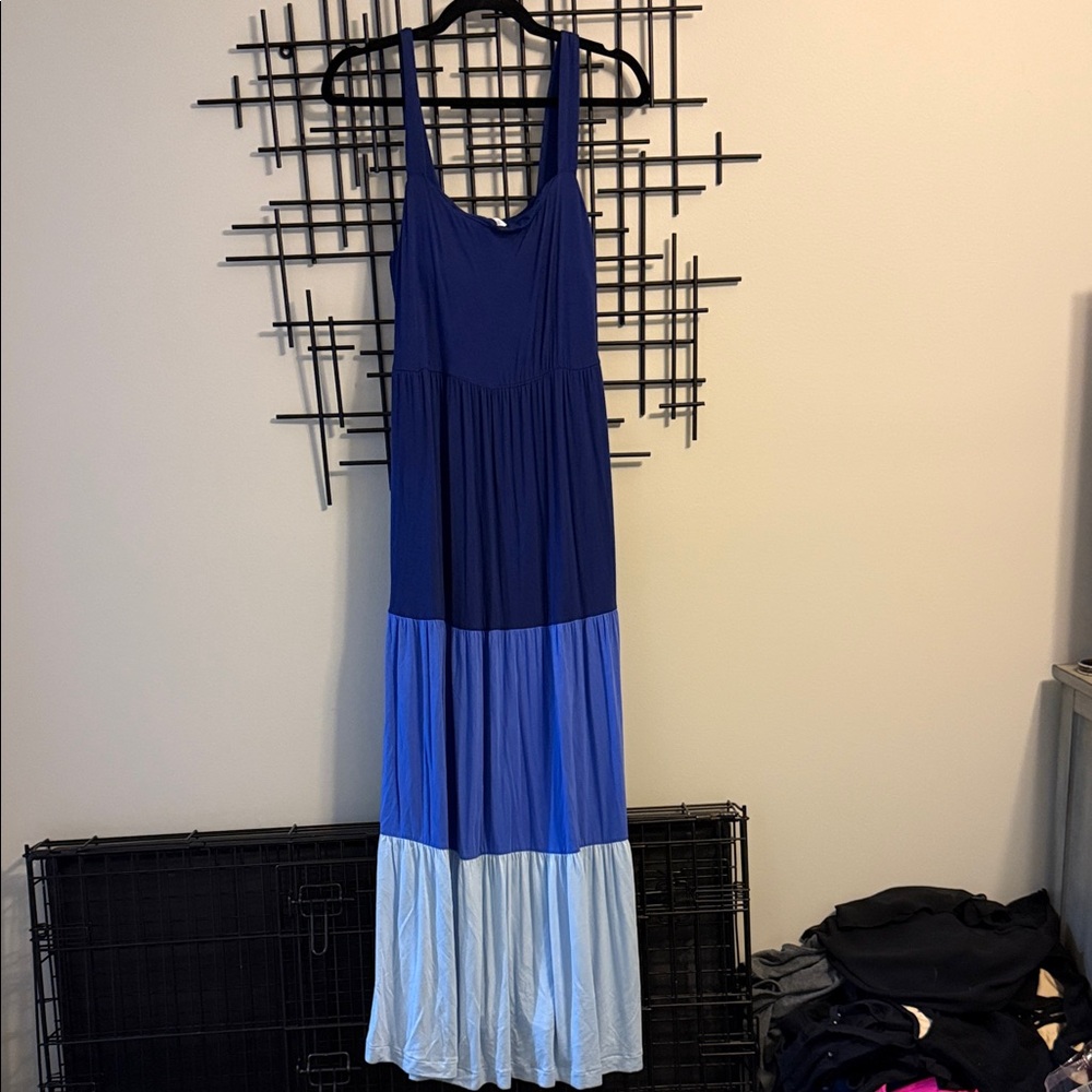 Soma Navy and Light Blue Maxi Dress